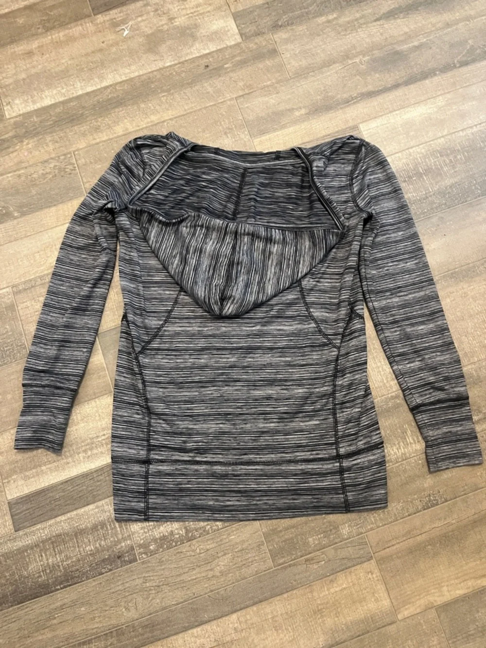 Champion Women's Black & Gray Space-Dye Hooded Pullover - Picture 9 of 9